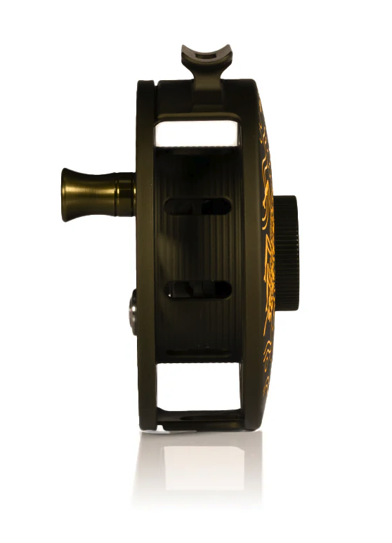 Arbor view of Hatch Iconic Fly Reel 5 Plus Artist Edition Matt Renner
