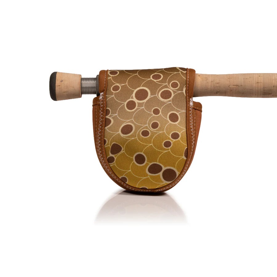 Custom Hatch reel pouch for protecting fly fishing reels during travel and storage