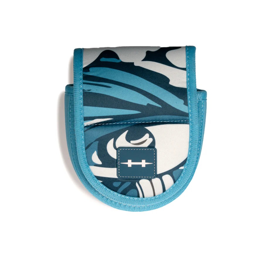 Custom Hatch reel pouch with secure fit for freshwater and saltwater fly reels