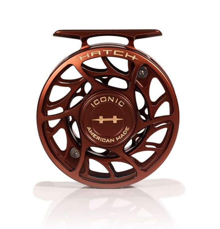 Back of Hatch Iconic Fly Reel 3 Plus Rust Limited Edition