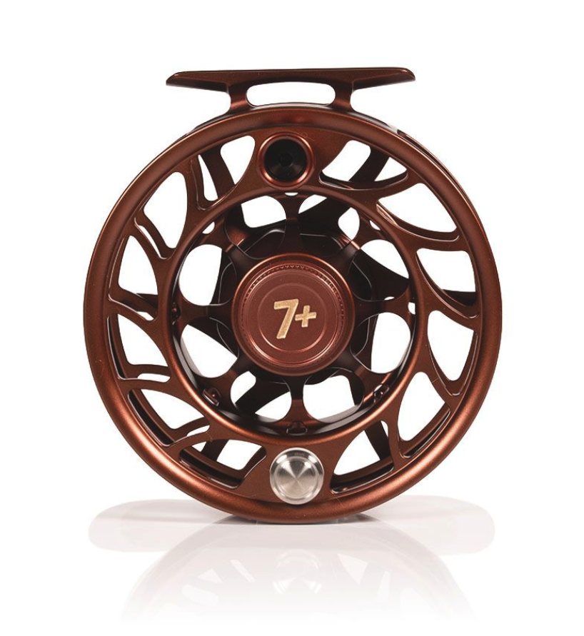 Front of Hatch Iconic Fly Reel 7 Plus USA Limited Edition Rust