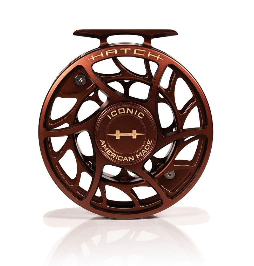 Back of Hatch Iconic Fly Reel 7 Plus USA Limited Edition Rust