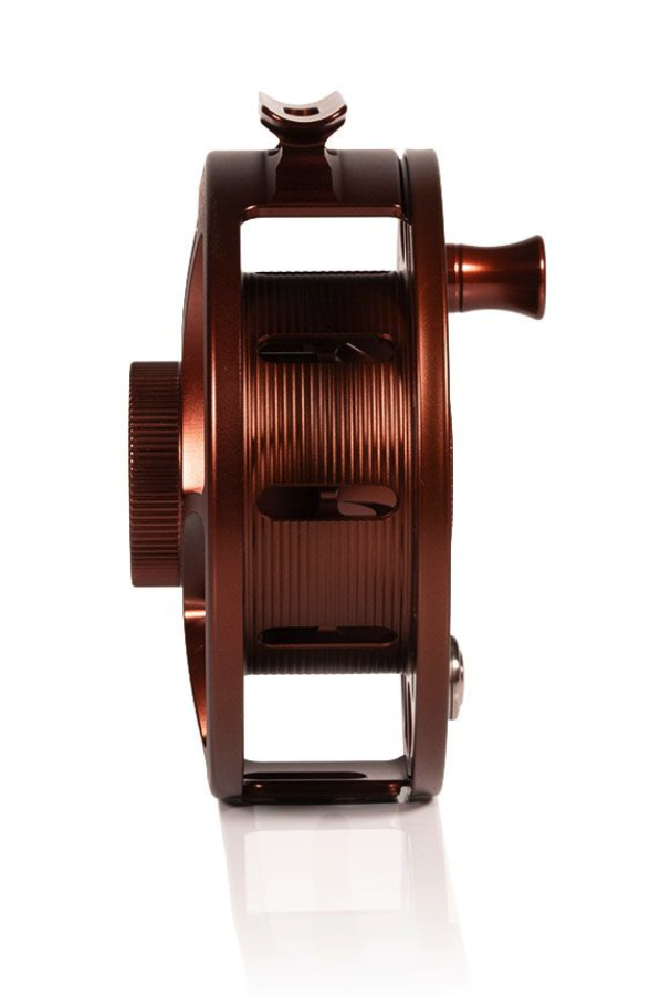 Arbor view of Hatch Iconic Fly Reel 7 Plus USA Limited Edition Rust