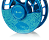 Hatch Iconic 9 Plus Saltwater Slam fly fishing reels feature a half frame and unique permit fly fishing art.