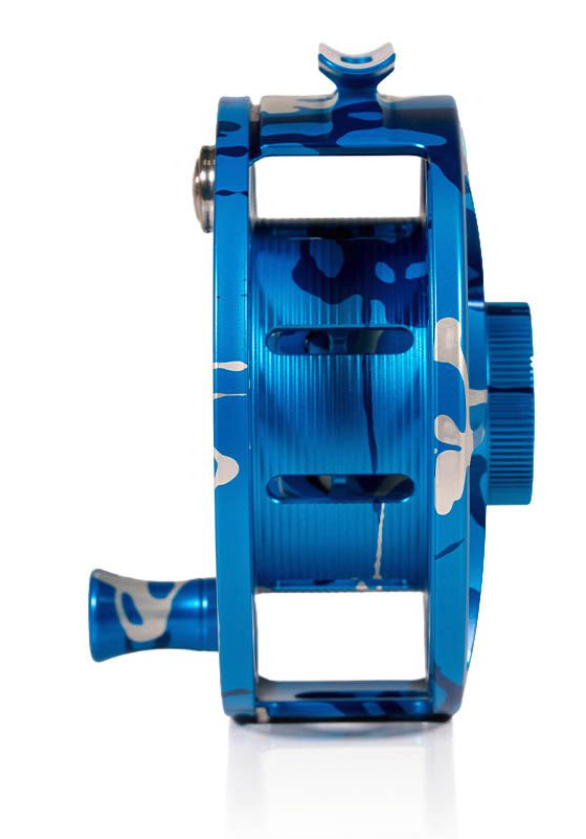 Arbor view of Hatch Iconic Fly Reel 9 Plus Limited Edition Splash Camo Large Arbor