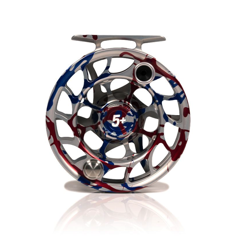 Front of Hatch Iconic Fly Reel 5 Plus USA Limited Edition Large Arbor