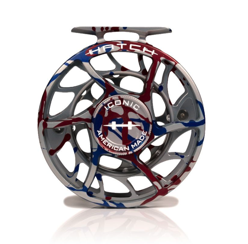 Back view of Hatch Iconic Fly Reel 7 Plus USA Limited Edition Large Arbor