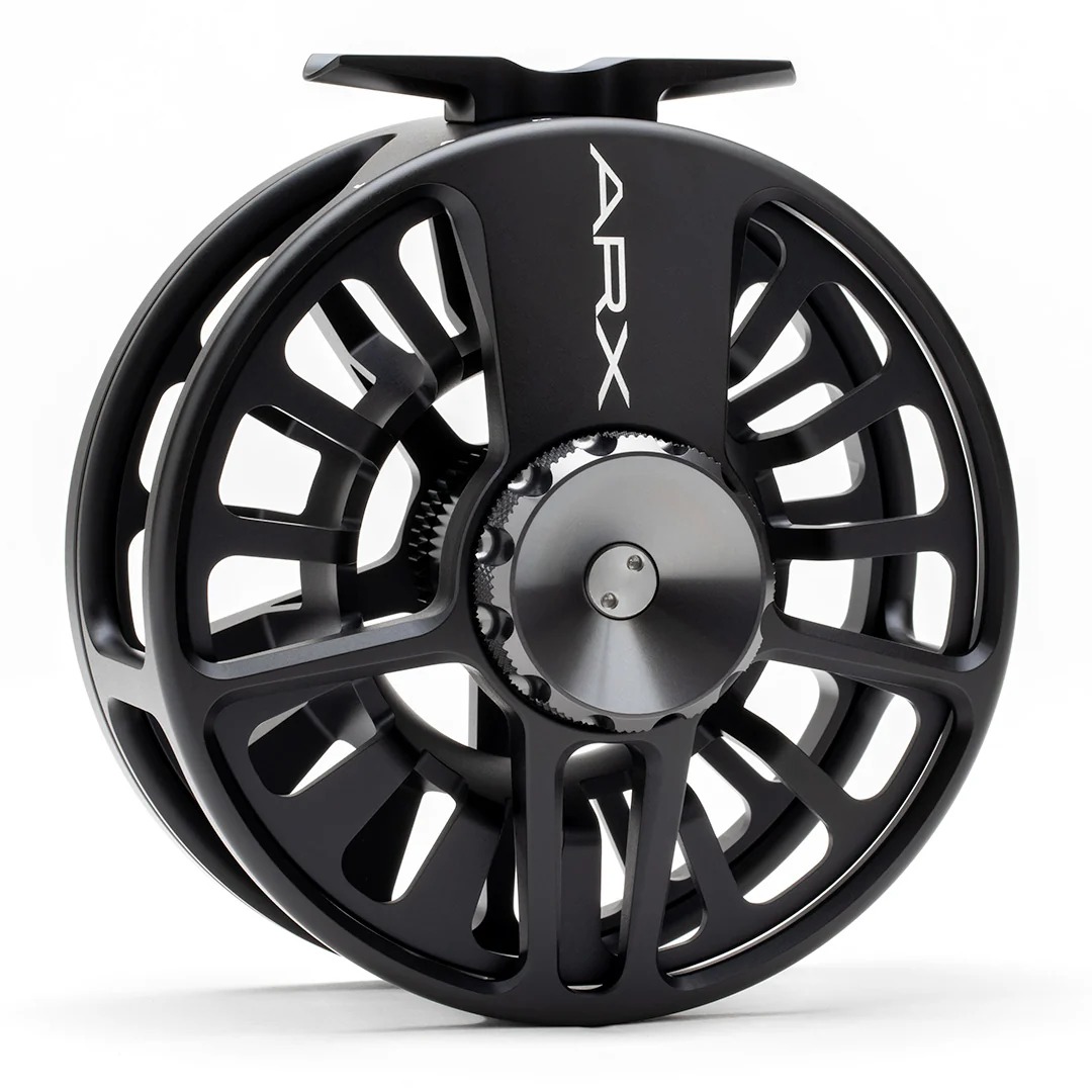 Lamson Arx II spey reel with full cage frame and large drag knob for two-handed fly fishing