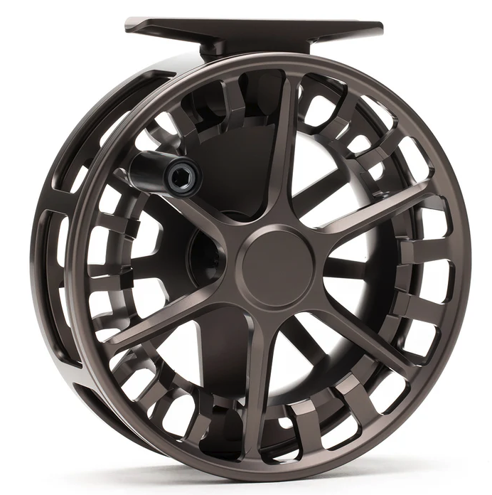 Back side of Lamson Guru E-Series Fly Reel