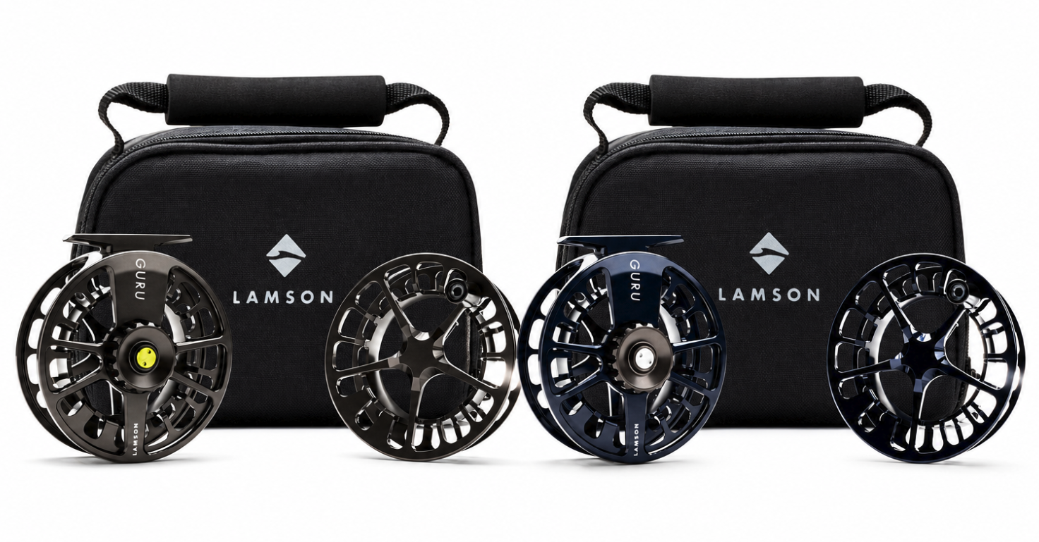 Both colors of Lamson Guru X Fly Reel 2-Pack