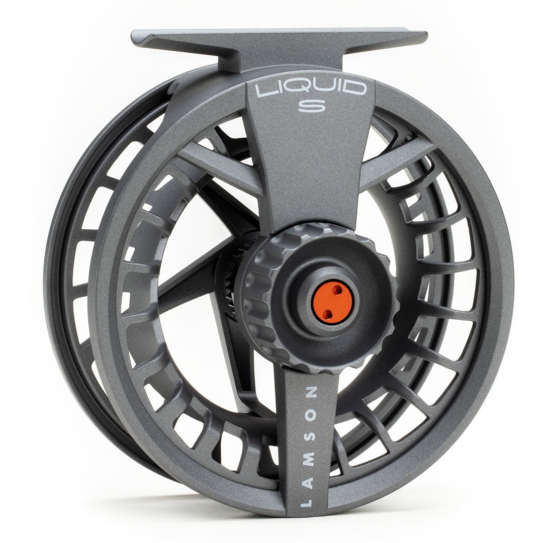 Lamson Liquid S large arbor fly reel spool and frame detail lightweight durable drag system