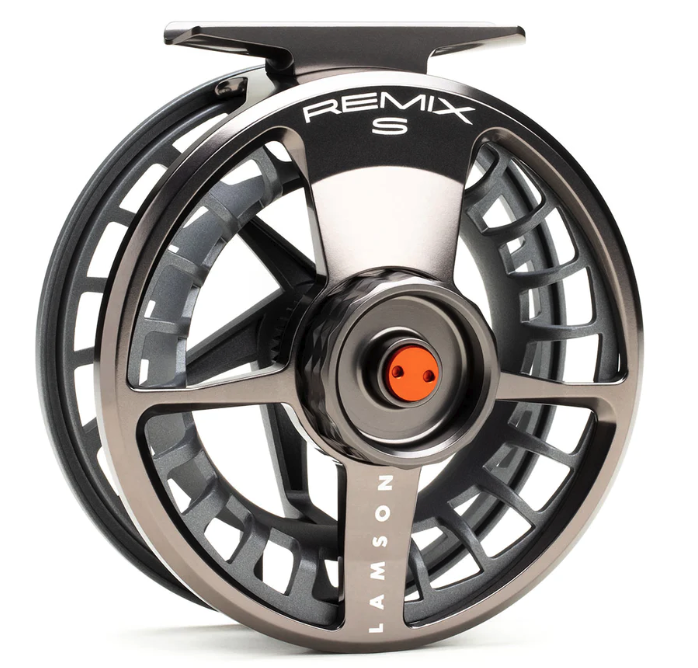 The Lamson Remix S-Series HD reel is a full cage reel that works well with two hand rods