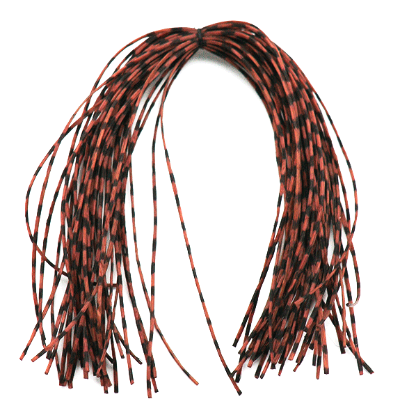 MFC Barred Sexi-Floss brown and black speckled rubber leg strands for stonefly nymphs, bass bugs, and trout streamers.