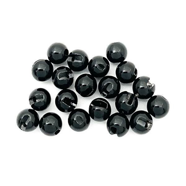 Black MFC slotted tungsten beads for tying fast sinking jig nymphs and Euro flies
