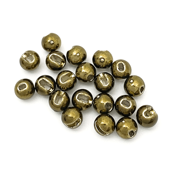 Light olive Montana Fly Company slotted tungsten beads for natural jig nymph fly tying