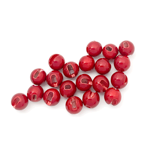 Montana Fly Company blood red lucent tungsten beads for fast sinking trout nymph patterns