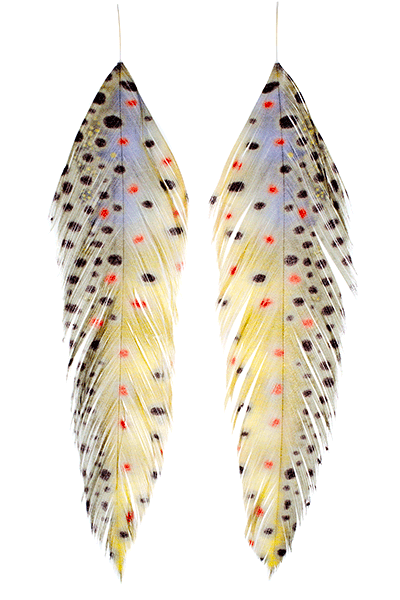 High quality schlappen feathers with brown trout coloring