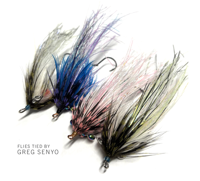 Flies tied with  Senyo's Shadow Fiber