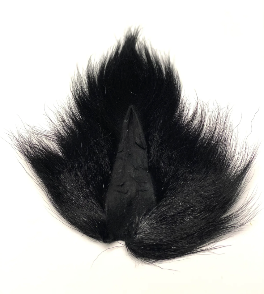 Marabou Brothers Bucktail El Presidente Grade Black color fly tying material