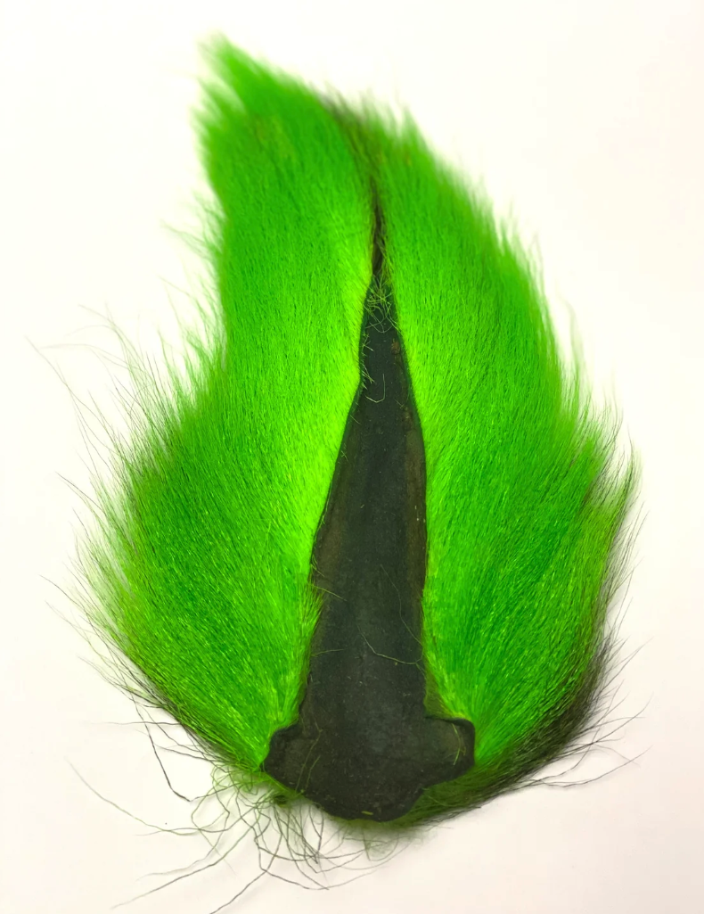 Marabou Brothers Bucktail El Presidente Grade Fl Lime Green color fly tying material