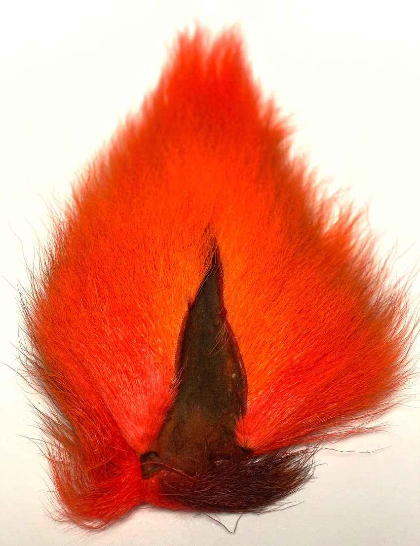 Marabou Brothers Bucktail El Presidente Grade Hot Orange color fly tying material
