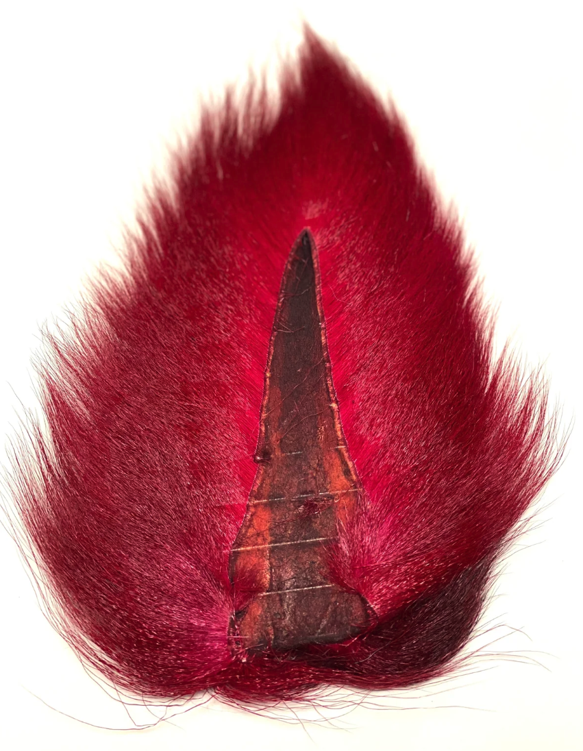 Marabou Brothers Bucktail El Presidente Grade Maroon color fly tying material