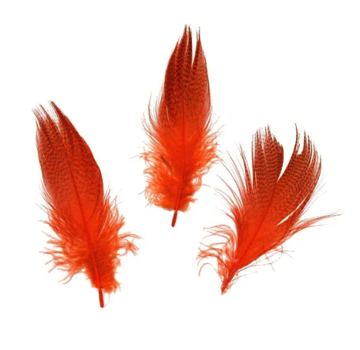 Marabou Brothers Mallard Duck Plumage 1/8 oz. Orange color fly tying feather material