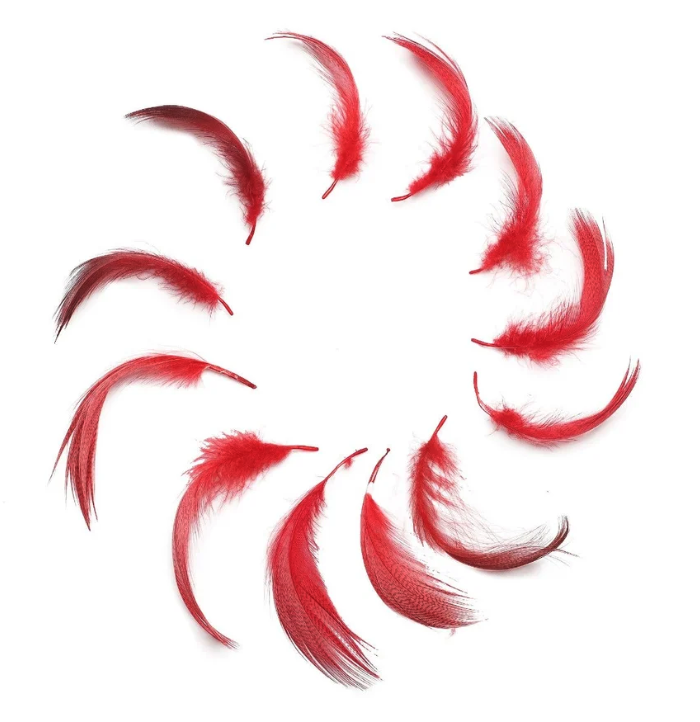 Marabou Brothers Mallard Duck Plumage 1/8 oz. Red color fly tying feather material