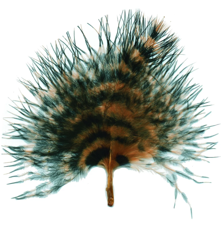 Marabou Brothers Marabou Barred Loose Brown Black color fly tying feather
