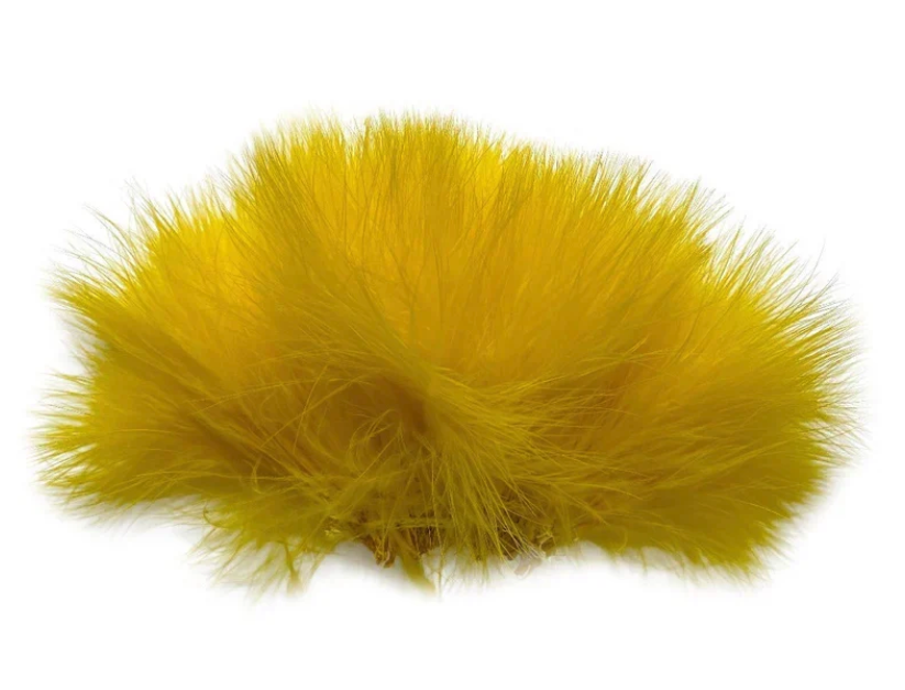 Marabou Brothers Marabou Blood Quill Strung Gold color fly tying feather material