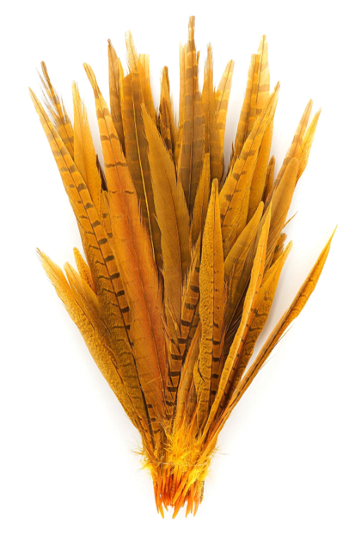Marabou Brothers Pheasant Tails Dyed & Selected Gold color fly tying trout material