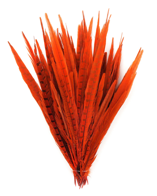 Marabou Brothers Pheasant Tails Dyed & Selected Orange color fly tying trout material
