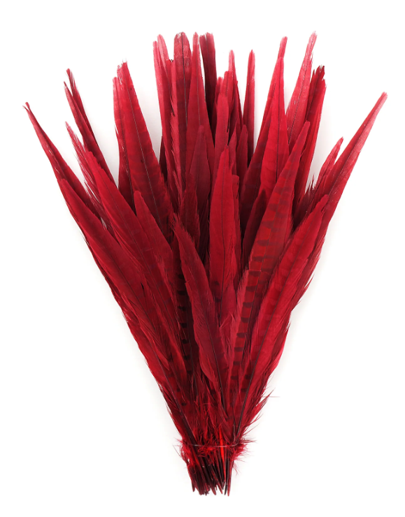 Marabou Brothers Pheasant Tails Dyed & Selected Red color fly tying trout material