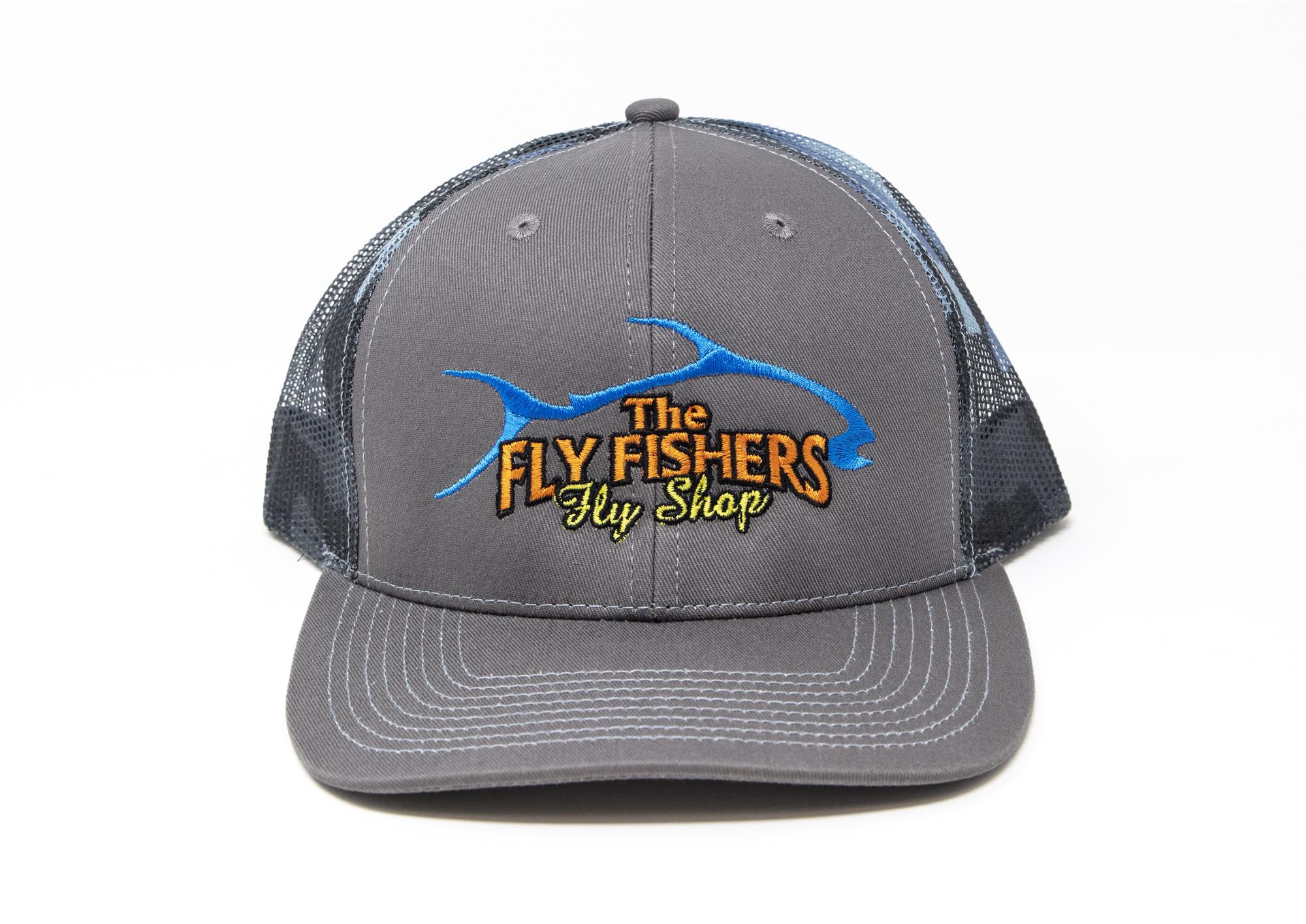The Fly Fishers Permit Logo Trucker Hats are perfect for fly fishing on the flats or at the bar.