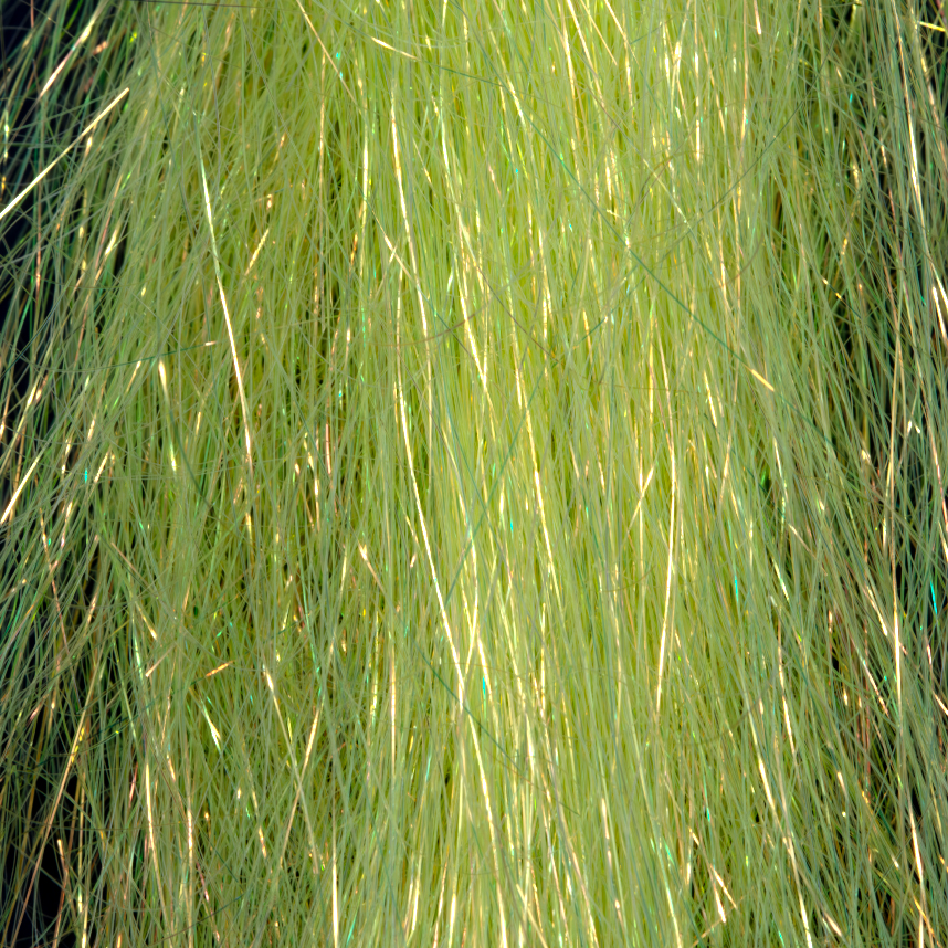 Bright and colorful Angel Hair from Larva Lace, perfect for eye-catching fly designs