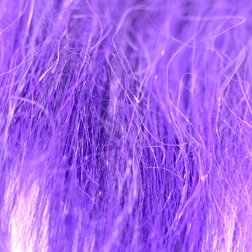 Patch of Cashmere Goat hair dyed purple