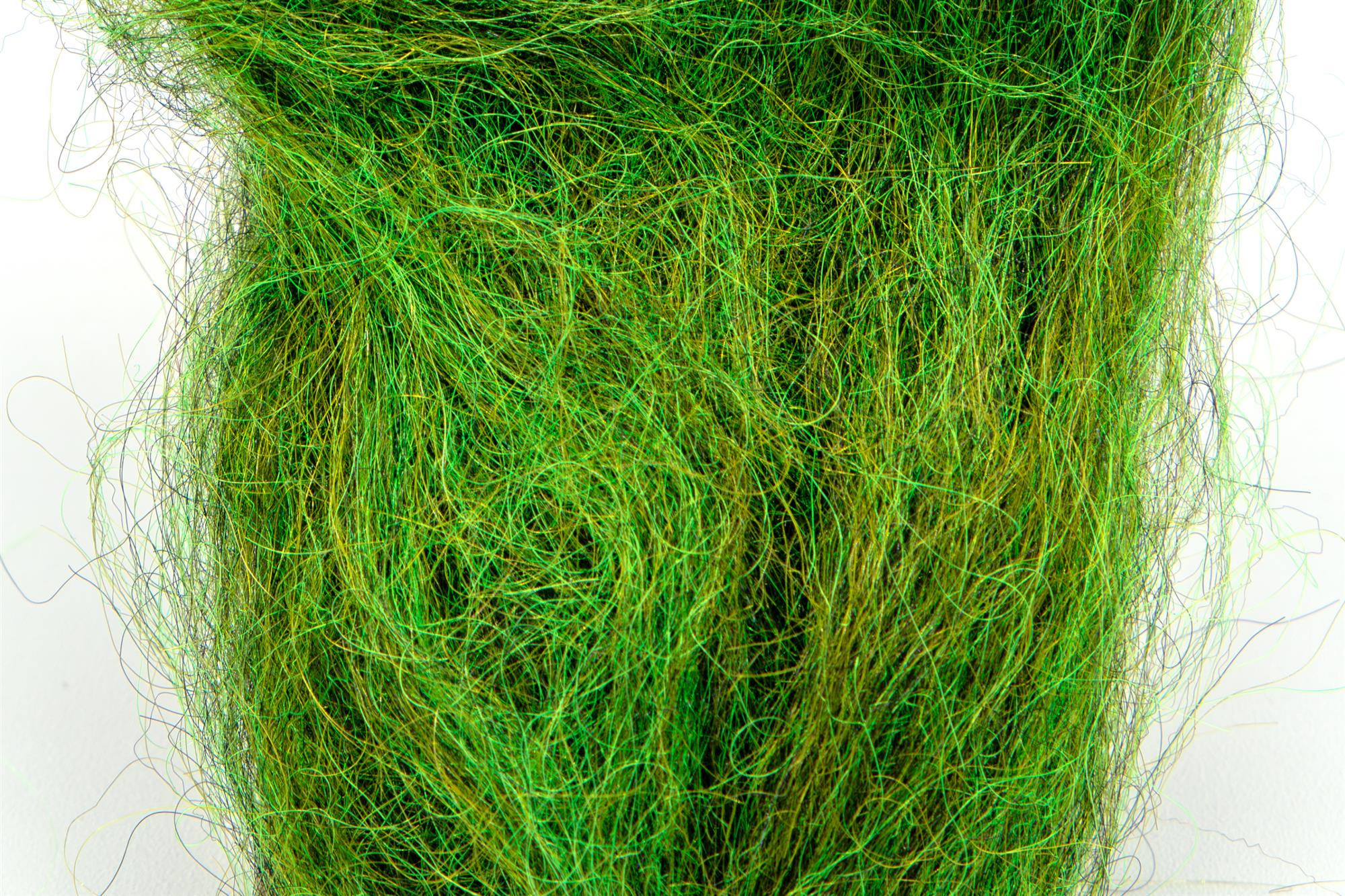 Nature’s Spirit Fish Fur Fluorescent Sasquatch Olive synthetic fly tying material for streamers