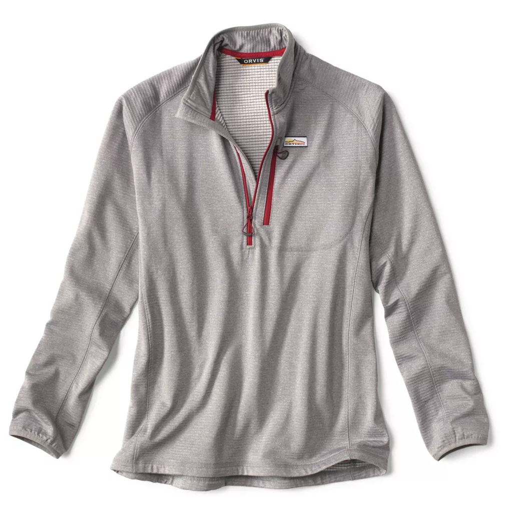 Orvis Horseshoe Hills Quarter-Zip Fleece Heather Gray