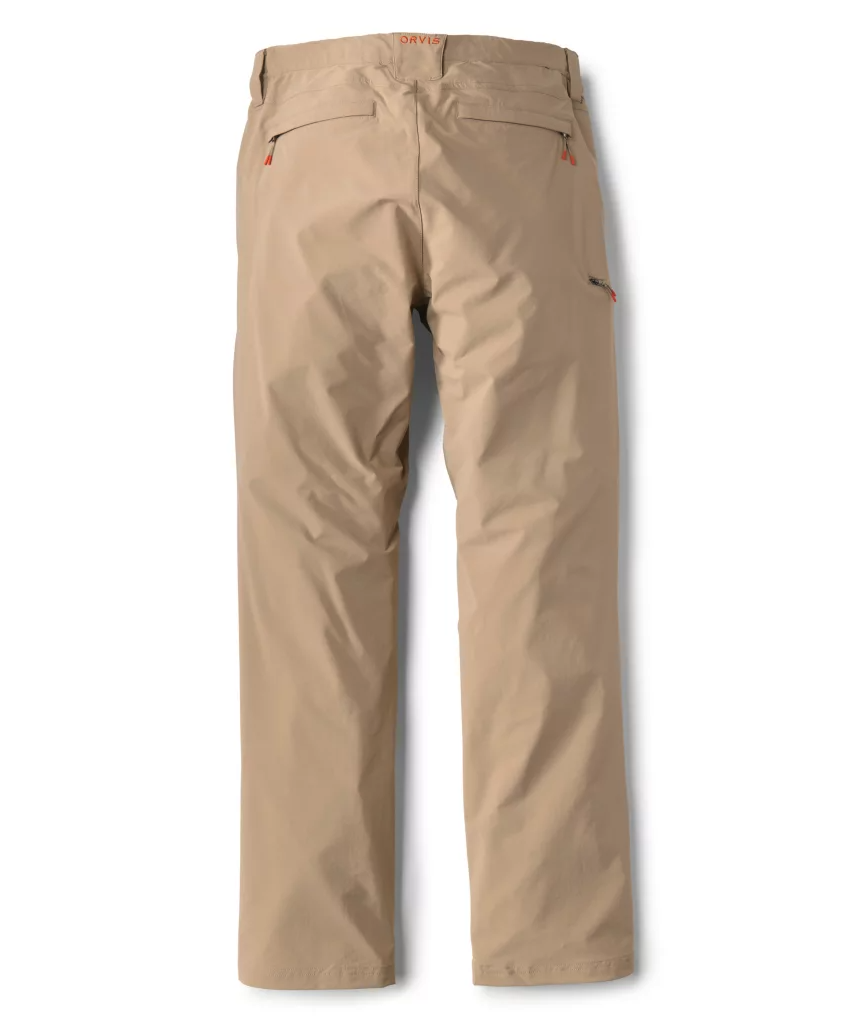 Back view of Orvis Jackson Quick-Dry Pants in desert khaki color