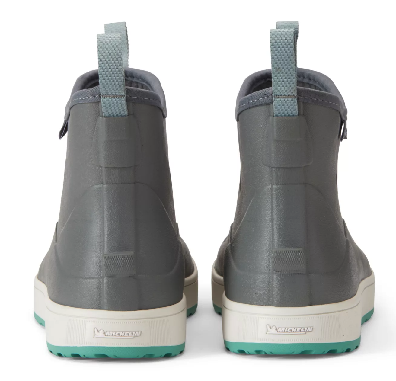 Orvis PRO Deck Boots heel view in steel color.