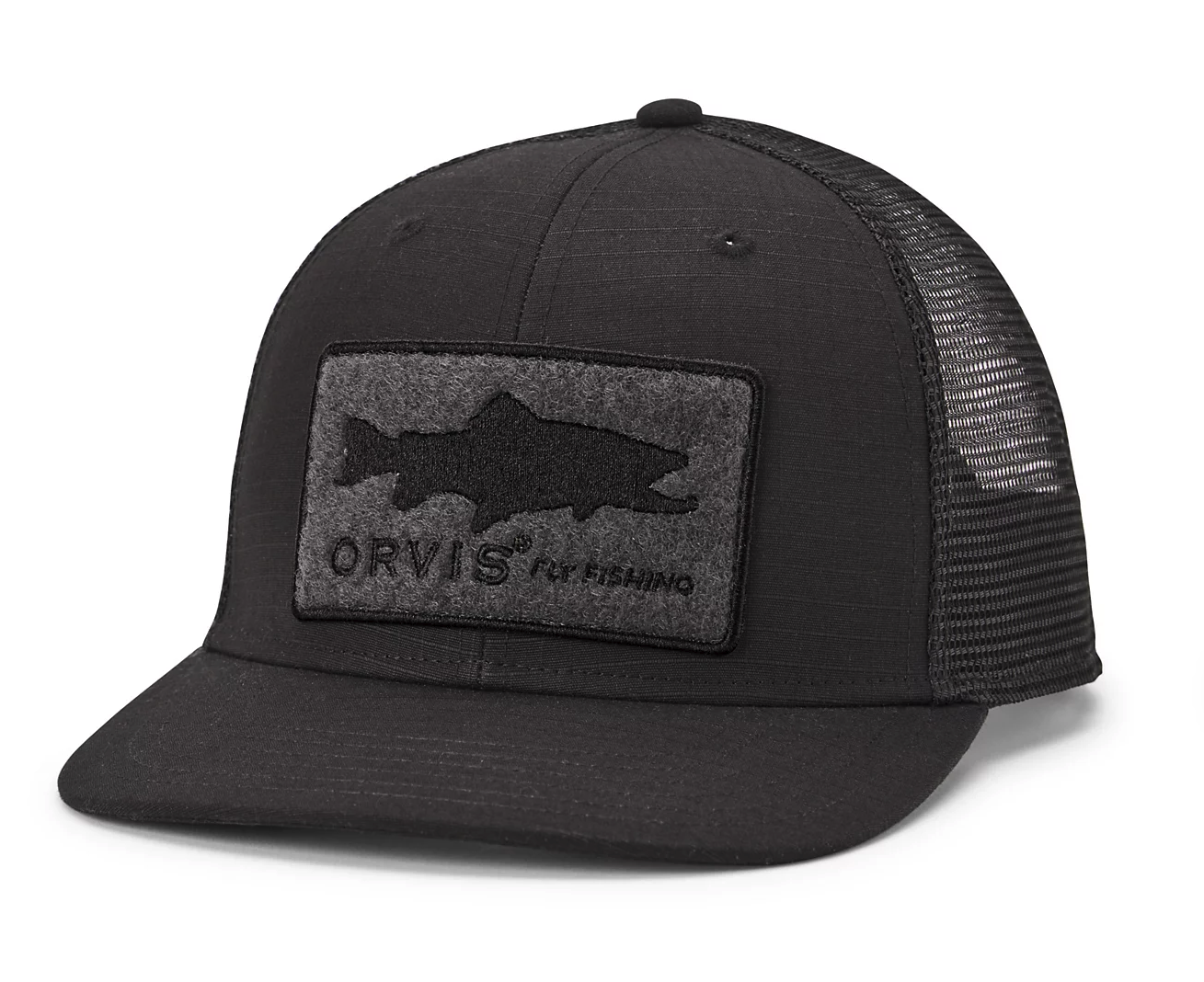 Orvis Covert Fish Series Trucker Hat in black color