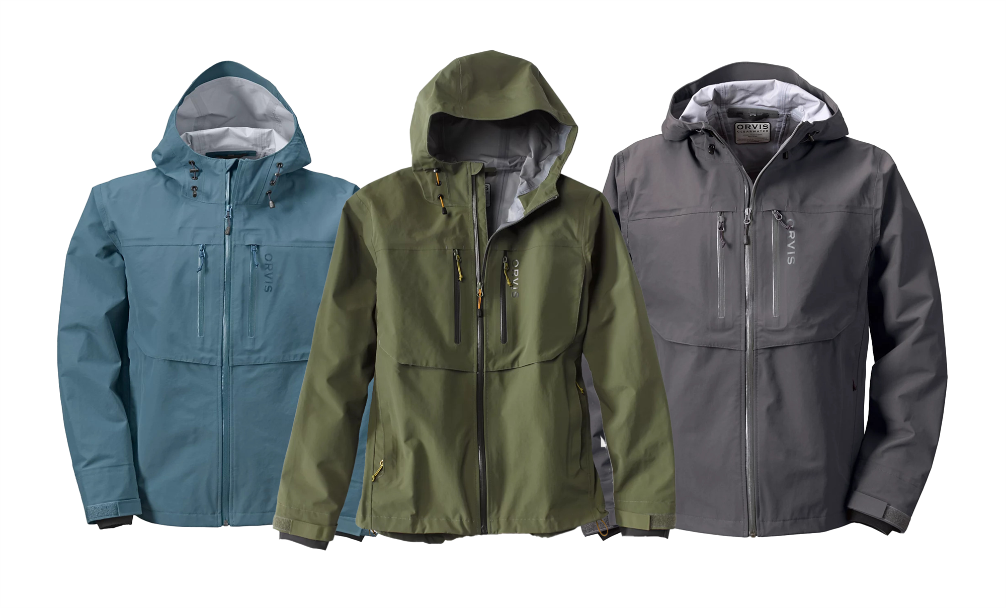 All Colors offered in the Orvis Men's Clearwater®  Wading Jacket