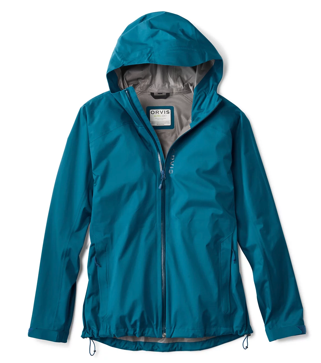 Blue Lagoon color of  Orvis Men's Ultralight Storm 2.5L Jacket
