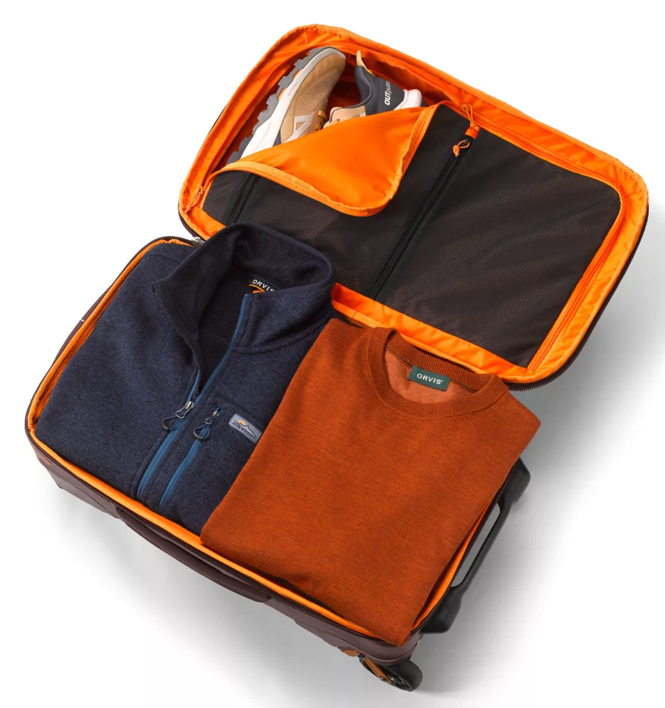 Orvis Trekkage LT 40L Roller Bag with Durable Construction for Frequent Travelers
