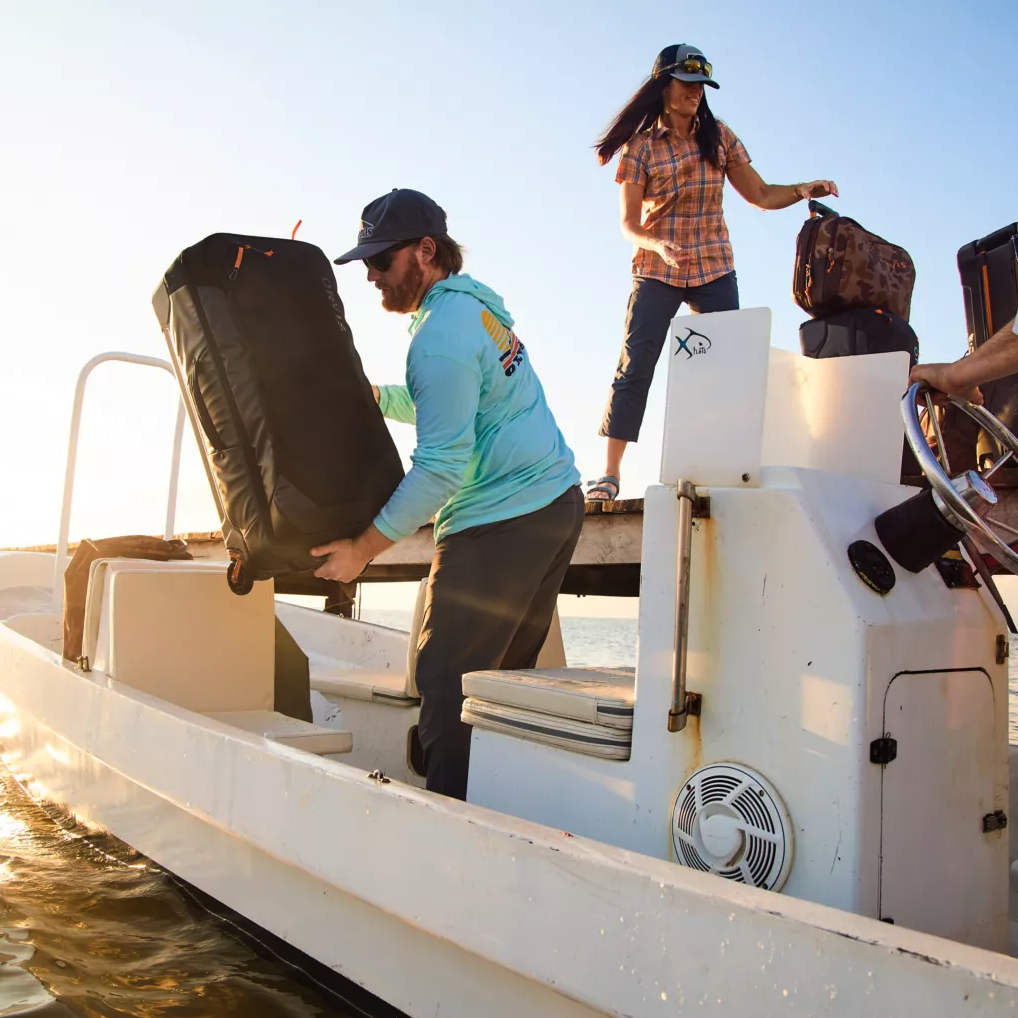 Orvis Trekkage LT 80L Roller Bag with Water-Resistant Design for Extended Travel