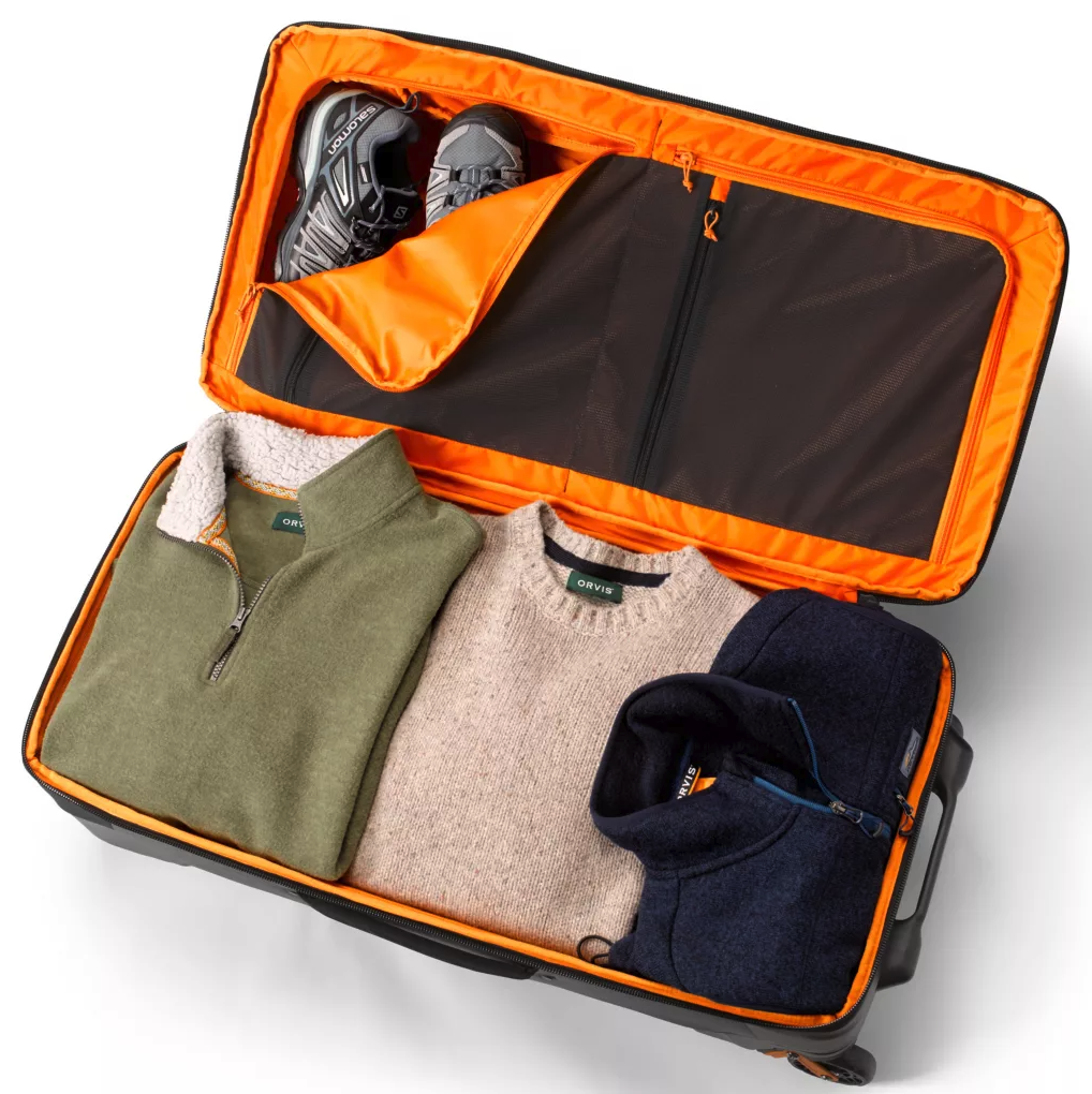 Lightweight Orvis Trekkage LT Adventure 80L Roller Bag for Travel Convenience