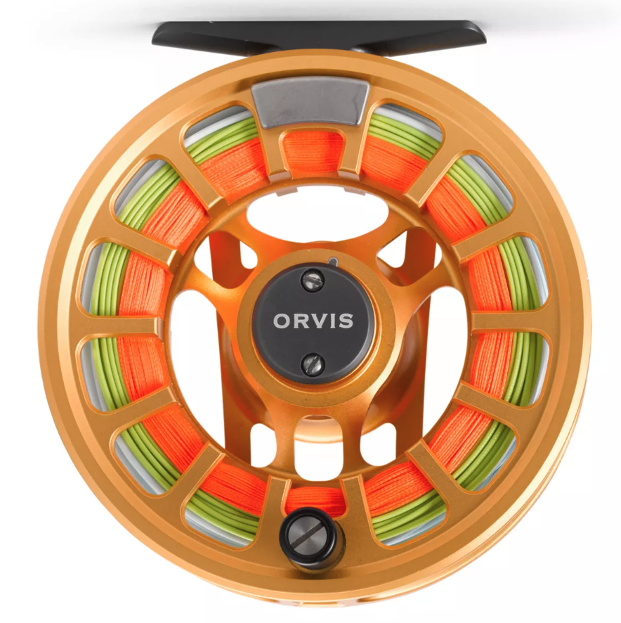 Matte anodized Orvis Hydros fly reel with stainless steel disc washers