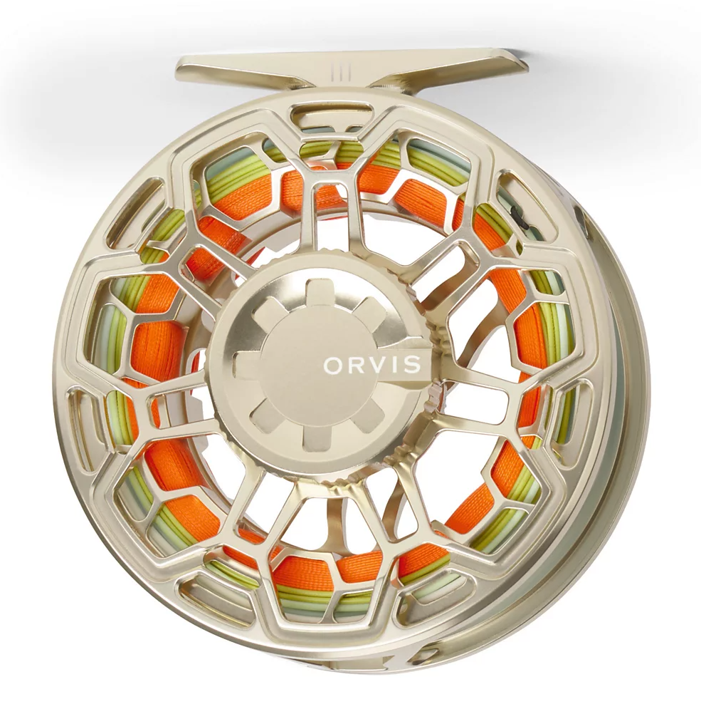 Orvis Ratio Fly Reel Gold color with backing and fly line