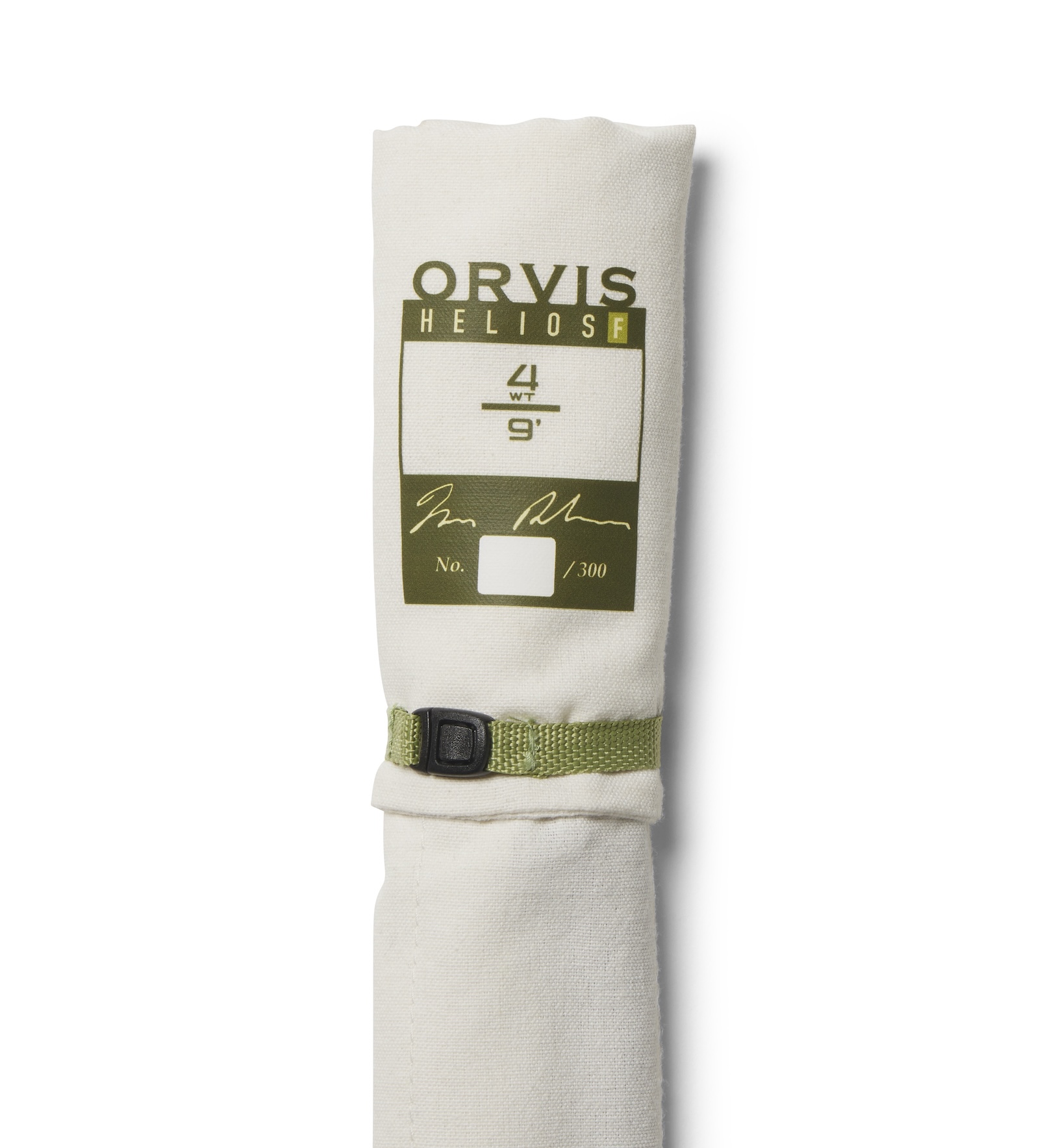 Rod sock label for Orvis Helios F Rosenbauer Edition Fly Rod