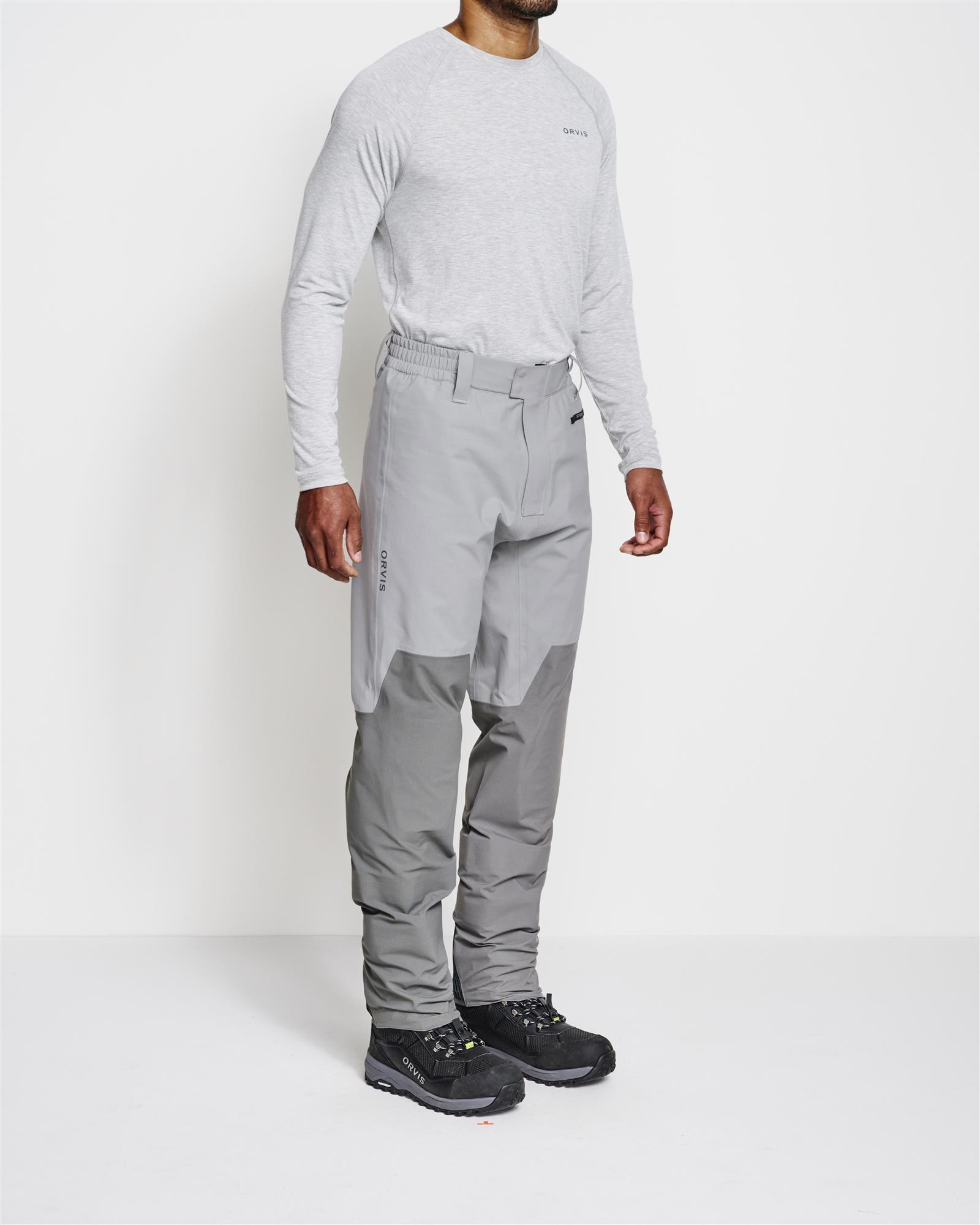 Fly fishing wading pants with knee pads and gravel guards